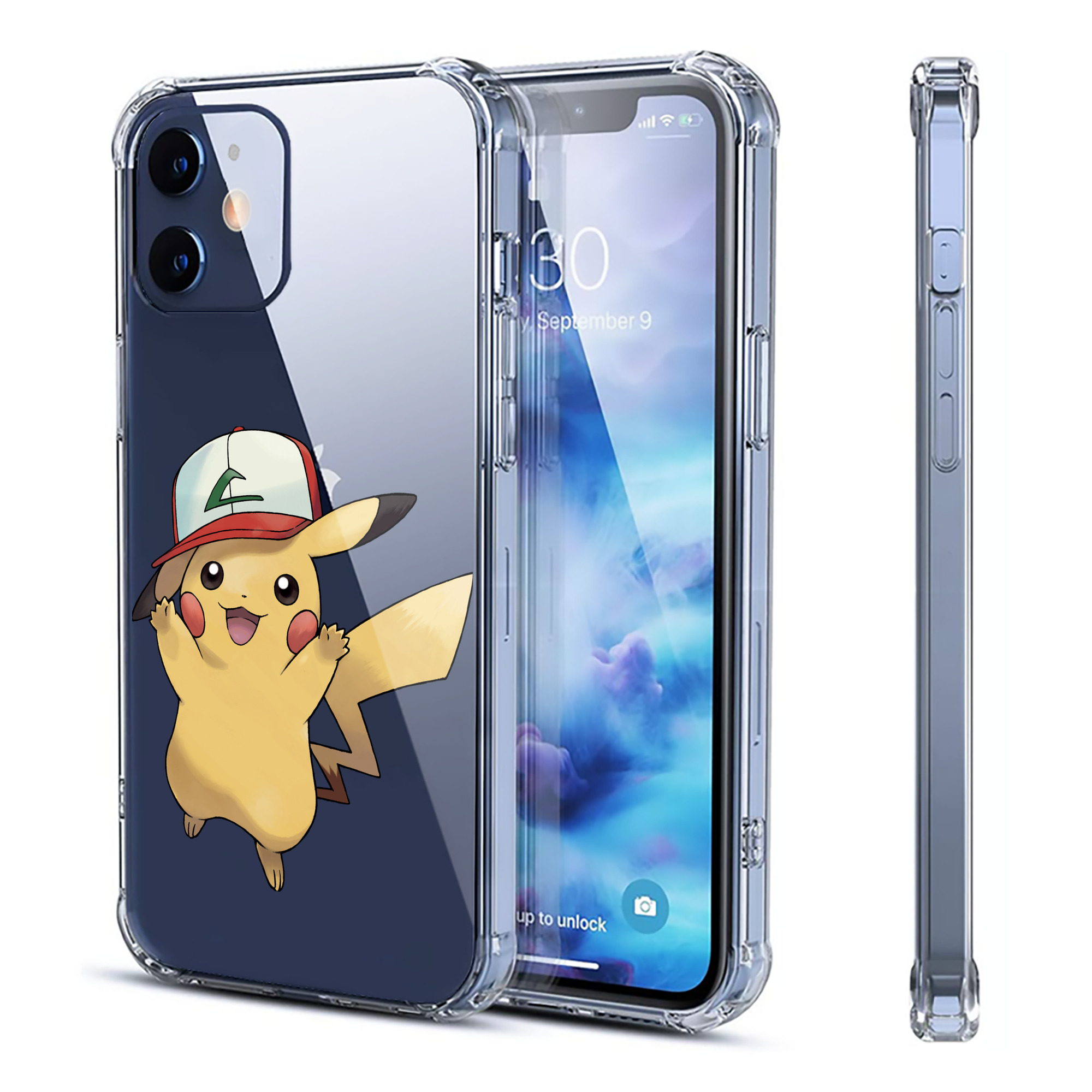 （画像用） ポケットモンスター Pokémon 【iPhone 12シリーズ対応】透明スマホケース（クリアソフトケース）